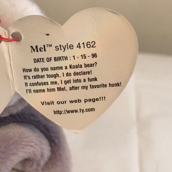 🍁Ty beanie babies Mel the Koala bear DOB 12/15/96 - Picture 8 of 12